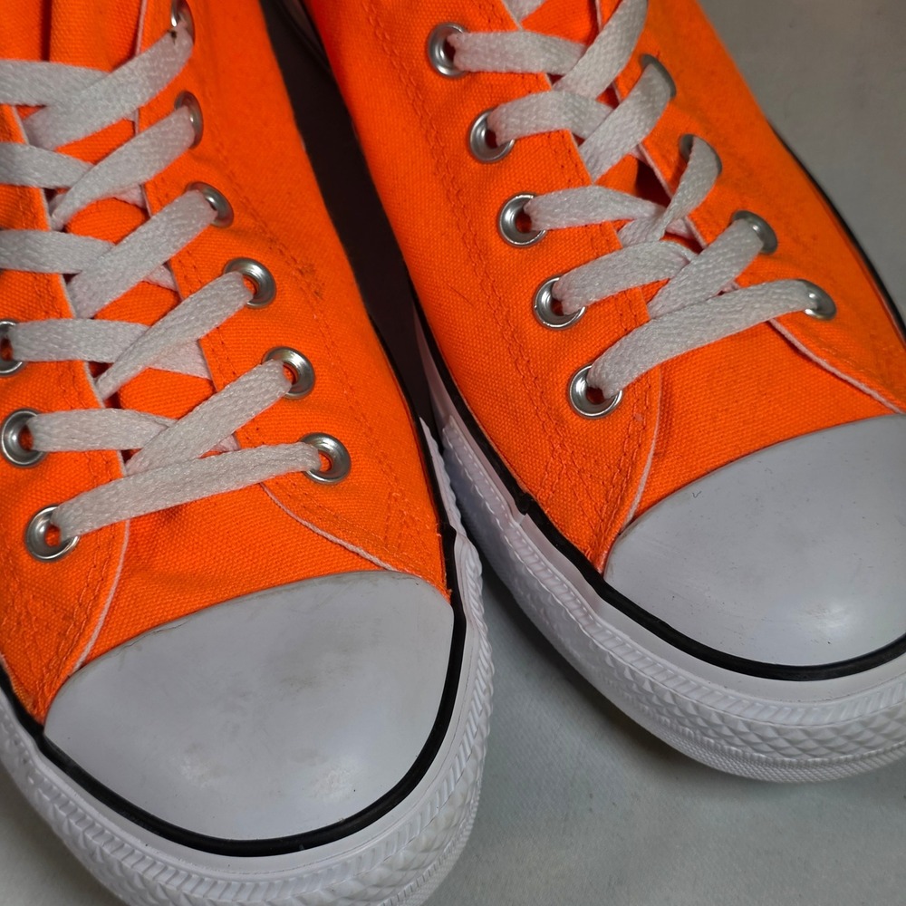 Converse Chuck Taylor All Star Low Top Neon Orange Mens‎ 10 Sneakers - Picture 4 of 5